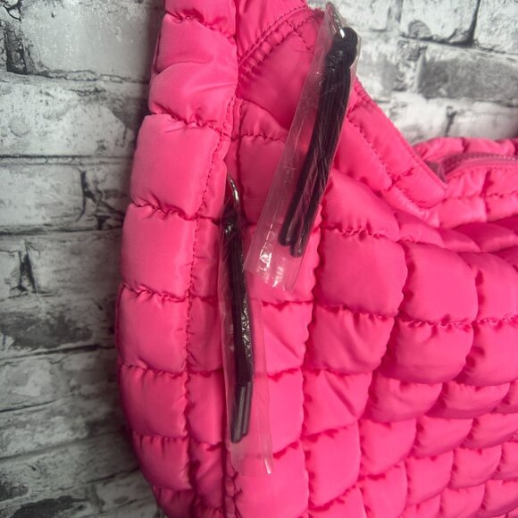 NWT Free People Movement Quilted Carryall Shoulder Bag ONE SIZE (Bubblegum/Pink) - Picture 8 of 16